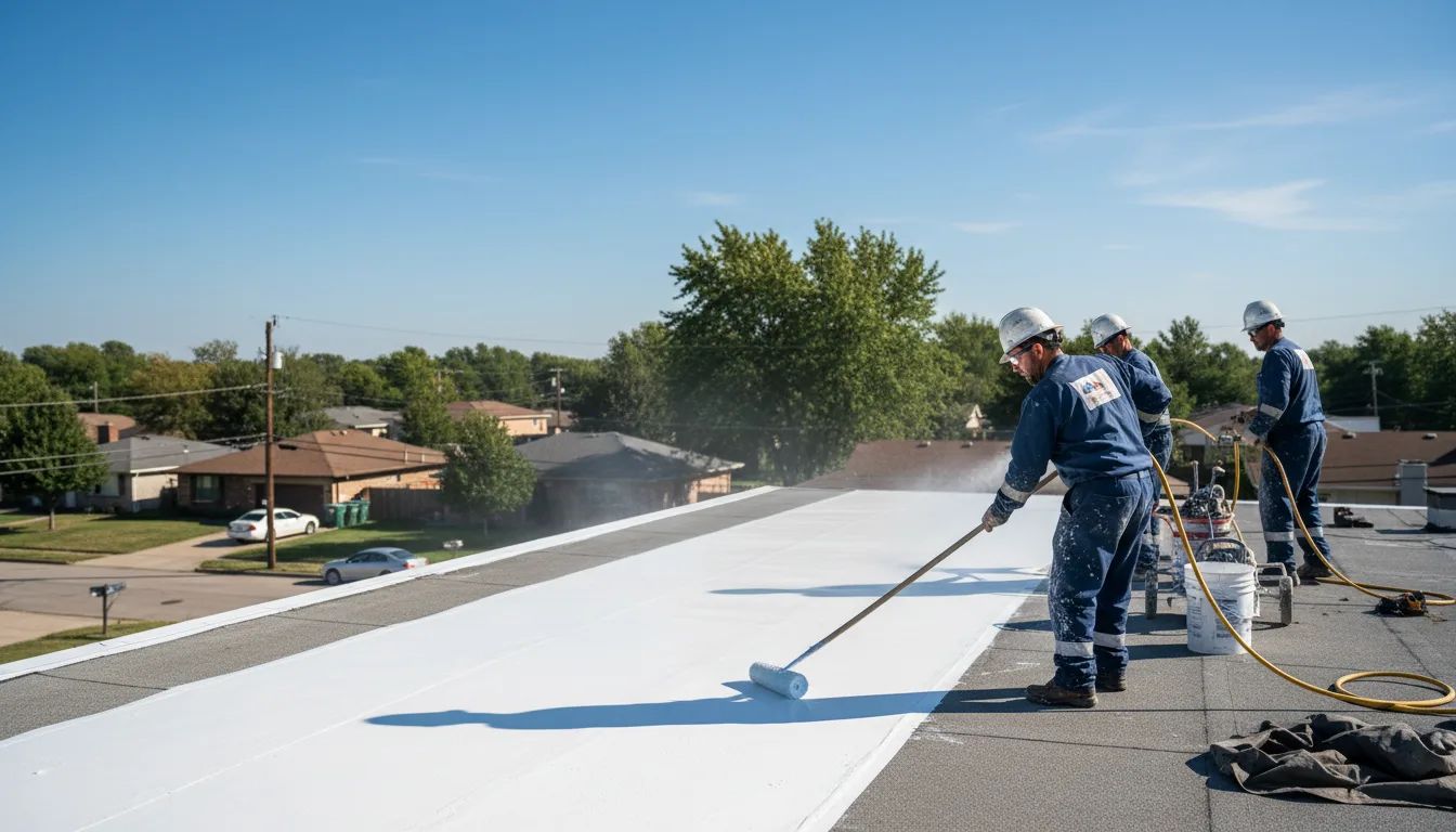 Commercial roof coating in Hudson, MA near me